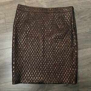 Burberry Bronze Diamond Quilted Skirt